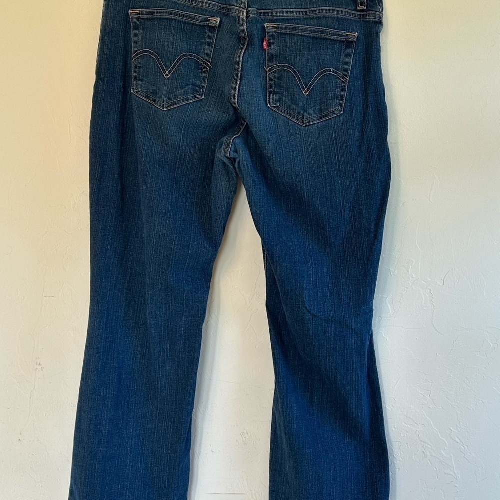Levi's 550 Relaxed Bootcut Dark Blue Classic Style Denim Jeans Sz 14 Short - Picture 5 of 9